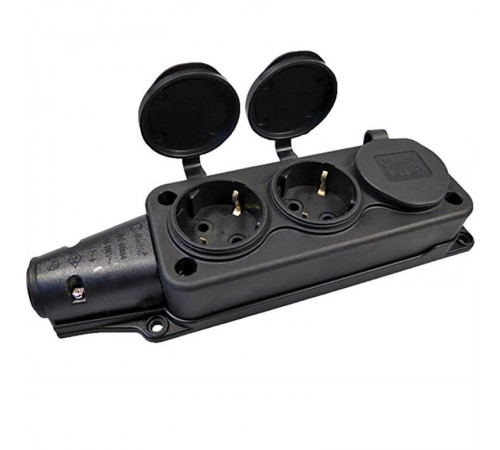 Колодка каучук тройная 1* 16А + з.  31.01.308.0300  tplast