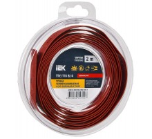 Трубка термоусадочная ТТУ нг-LS 8/4 красная (2м/упак) IEK  UDR12-008-004-002-K04-T  IEK