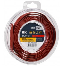 Трубка термоусадочная ТТУ нг-LS 8/4 красная (2м/упак) IEK  UDR12-008-004-002-K04-T  IEK