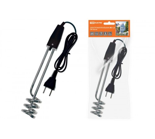 Электрокипятильник ЭК-1,5; 230 В, 1,5 кВт, ТЭН 19,5 см  SQ2505-0003  TDM