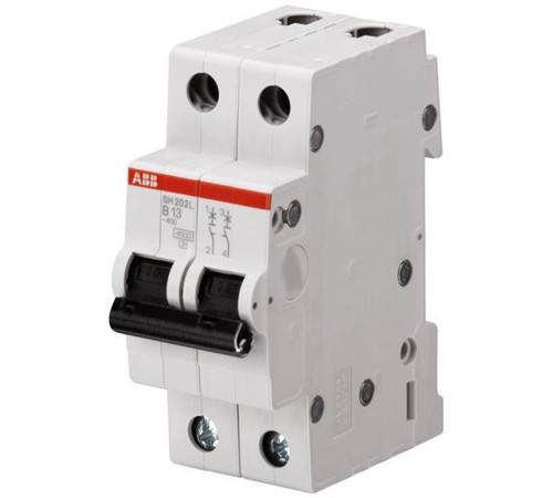 Выключатель автоматический двухполюсный (1п+N) SH201 0,5А C 6кА (SH201 C 0,5 NA)  2CDS211103R0984  ABB