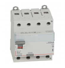 Выключатель дифференциальный (УЗО) DX3-ID 4п 40А 300мА тип AC  411723  Legrand