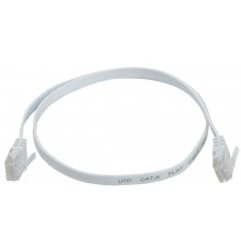 Коммутационный шнур плоский (патч-корд) кат.6 UTP 0,5м белый  PC08-C06U-D05M-FL  ITK