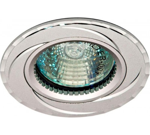 Светильник точечный встраиваемый под лампу GS-M361S MR16 50W G5.3 серебро  18897  FERON
