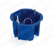 Коробка установочная 68х45 с саморезами СИНЯЯ  GE40006-08  GREENEL