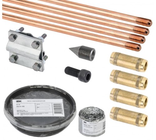 Комплект заземления 6/16 омедненная сталь  ZKZ10-12-016-06  IEK