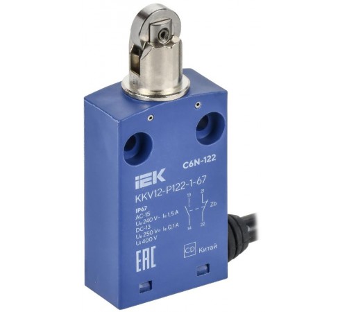 Выключатель концевой C6N-122 толк. с наж. рол. IP67  KKV12-P122-1-67  IEK