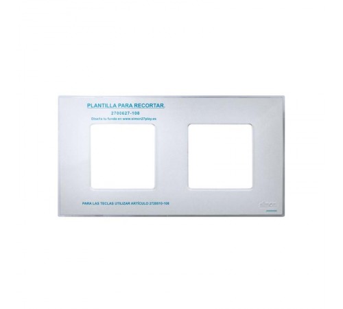 Simon 27 Накладка декоративная на рамку базовую, 2 поста, S27 Play, прозрачный  2700627-108  Simon