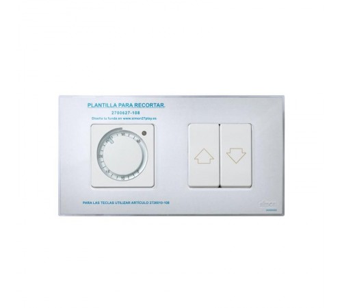 Simon 27 Накладка декоративная на рамку базовую, 2 поста, S27 Play, прозрачный  2700627-108  Simon