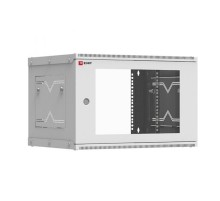 Шкаф телекоммуникационный настенный разборный 6U (600х350) дверь стекло, Astra A серия EKF Basic  ITB6G350D  EKF