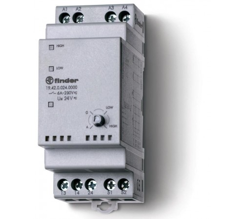 Модуль управления Авто-1скор.-2скор.-Выкл; 2NO 5A; питание 24В АC/DC; монтаж на рейку 35мм; ширина 35мм; степень защиты IP20  194200240000  Finder