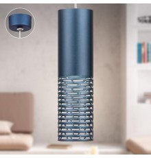 Светильник подвесной (подвес)  PL34 BL MR16 GU10 потолочный цилиндр синий  Б0061372  ЭРА