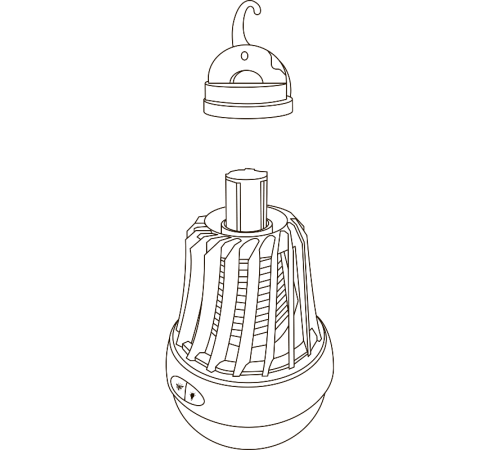 Антимоскитный светильник Mosquito с подвесом, 7Вт, 3AAА, 1/40  GMQ02  Gauss