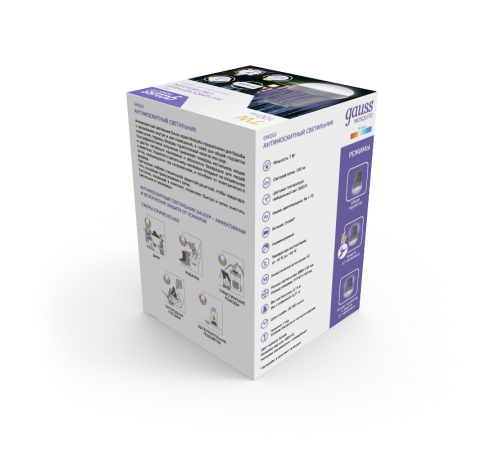 Антимоскитный светильник Mosquito с подвесом, 7Вт, 3AAА, 1/40  GMQ02  Gauss