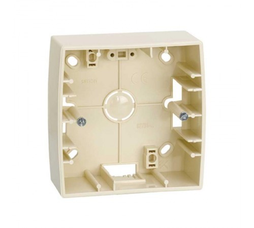 Simon 82 Монтажная коробка для накладного монтажа, 1 пост, 89х89х27мм, S82, S82N, слоновая кость  82750-31  Simon