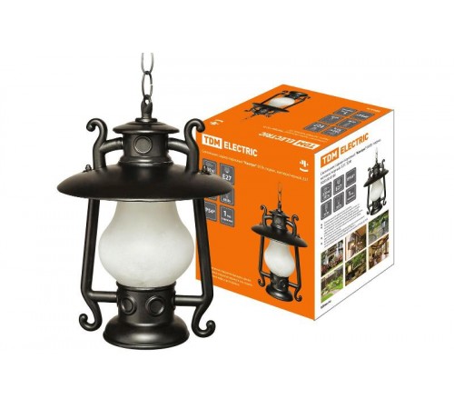 Светильник садово-парковый НСУ Кантри 60Вт ЛН/КЛЛ/LED Е27 IP54 подвес, матовое/черный  SQ0330-0100  TDM