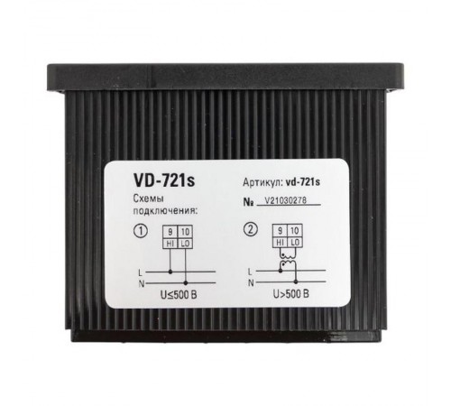 Вольтметр VD-721s цифровой на панель 72x72 (квадратный вырез) однофазный в коротком корпусе PROxima  VD-721s  EKF