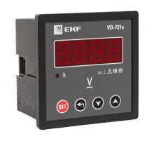 Вольтметр VD-721s цифровой на панель 72x72 (квадратный вырез) однофазный в коротком корпусе PROxima  VD-721s  EKF