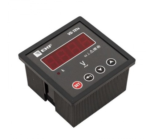 Вольтметр VD-721s цифровой на панель 72x72 (квадратный вырез) однофазный в коротком корпусе PROxima  VD-721s  EKF