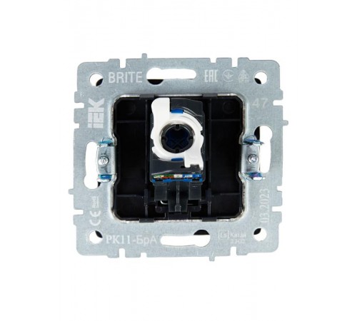 BRITE Розетка компьютерная RJ45 кат.6 РК11-БрА алюминий  BR-K10-2-K47  IEK