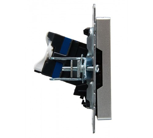 BRITE Розетка компьютерная RJ45 кат.6 РК11-БрА алюминий  BR-K10-2-K47  IEK