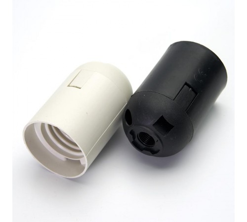 LH109 Патрон Е27, 230V, огнеупорный пластик, медь, цвет черный, размер 38*55 мм  41037  Feron