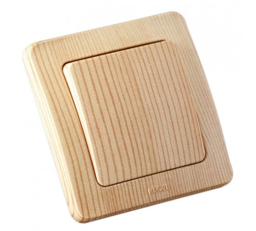 Выключатель скрытой установки, одноклавишный, цвет сосна  ВС16-311-02  HEGEL