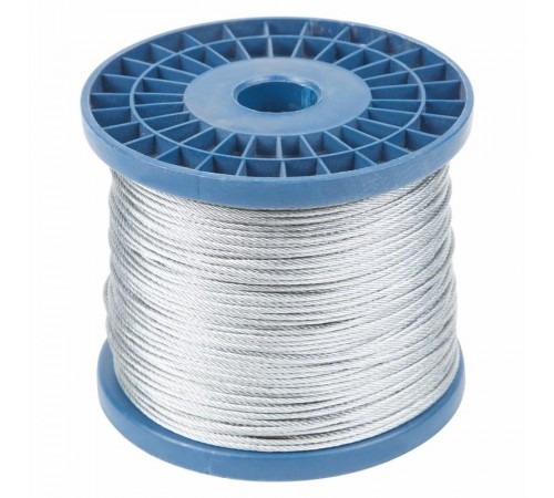 Трос стальной DIN 3055 (6x7) М2 (бобина 200 м)  09-5520  REXANT