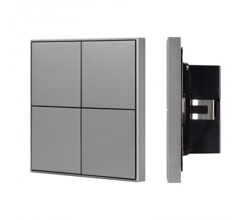 INTELLIGENT ARLIGHT Кнопочная панель KNX-304-23-IN Grey (BUS, Frame) (IARL, IP20 Металл, 2 года)  038402  Arlight