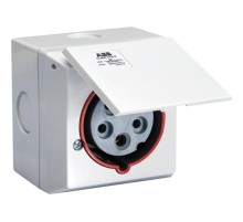 Розетка для монтажа на поверхность CUED216-6RD216, 2P+E, 16А, IP44, 6ч  2CMA178695R1000  ABB