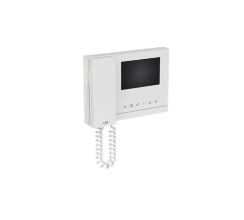 Абонентское устройство, видео 4,3 с трубкой, белый глянцевый  2TMA070020W0055  ABB