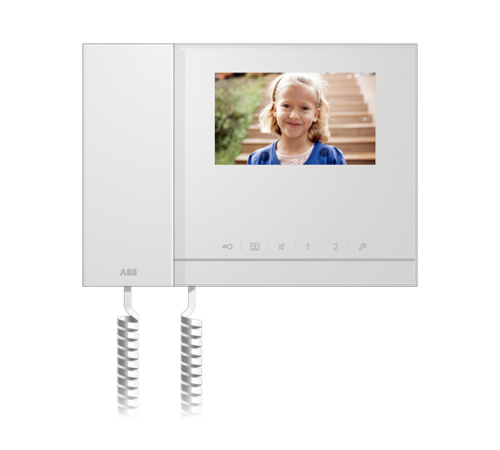 Абонентское устройство, видео 4,3 с трубкой, белый глянцевый  2TMA070020W0055  ABB