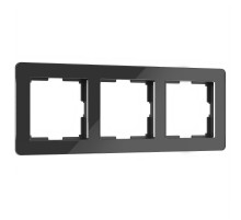 W0032708/ Электроустановочные изделия Рамка на 3 поста Acrylic (черный)  a059318  Werkel