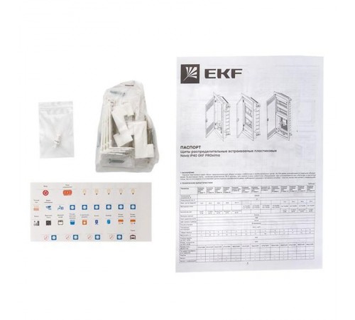 Основание комбинир. щита "Nova" (1 DIN-рейка + 2 монт. платы) 3 габарит IP41 PROxima  nv-cbase-1+2  EKF