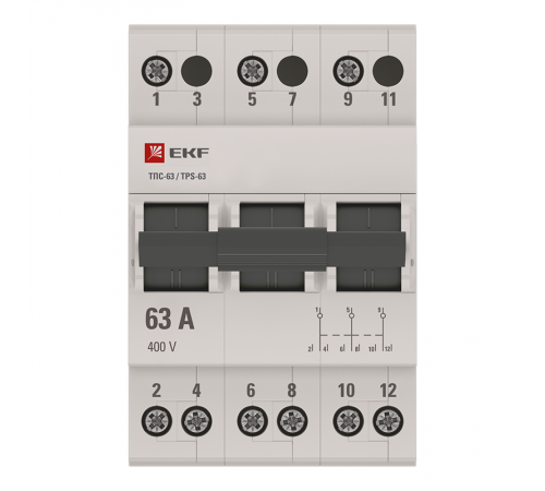 Переключатель трехпозиционный 3P 63А PROxima  TPS363  EKF