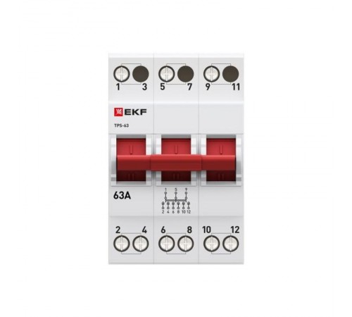Переключатель трехпозиционный 3P 63А PROxima  TPS363  EKF