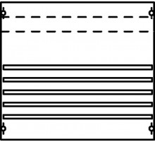 Панель с системой шин 250А 1ряд/3рейки  1V002A  ABB