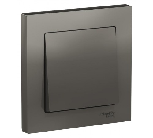 AtlasDesign Сталь Выключатель 1-клавишный сх.1, 10АХ, (в сборе с рамкой)  ATN000912  SE