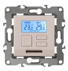 Терморегулятор универс.12-4111-02 230В-Imax16А, IP20, Эра12, слоновая кость  Б0031272  ЭРА