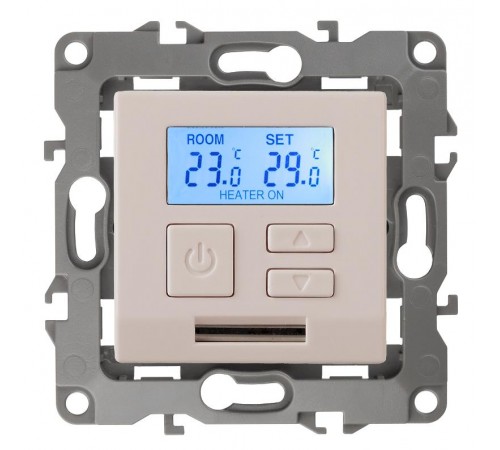 Терморегулятор универс.12-4111-02 230В-Imax16А, IP20, Эра12, слоновая кость  Б0031272  ЭРА