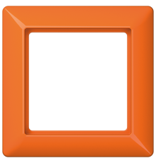 Рамка 1-кратная для вертикальной и горизонтальной установки; термопласт, оранжевая  AS581BFO  Jung