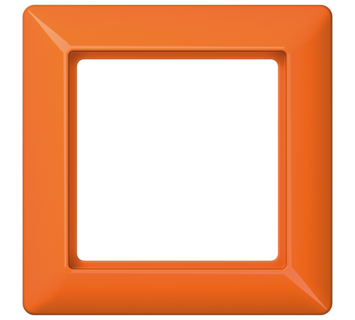 Рамка 1-кратная для вертикальной и горизонтальной установки; термопласт, оранжевая  AS581BFO  Jung