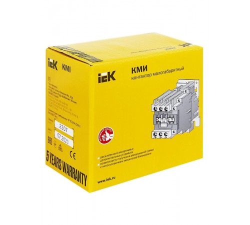 Контактор КМИ-46512 65А 230В/АС3 1НО;1НЗ   KKM41-065-230-11  IEK