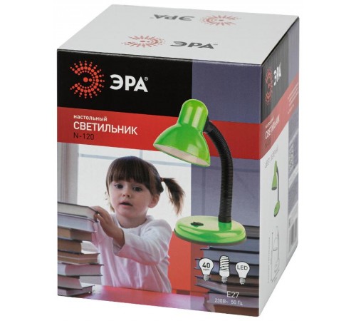 Настольный светильник N-211-Е27-40W-GR зелёный  Б0058668  ЭРА