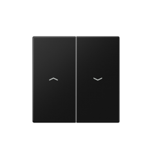 Клавиша для двухклавишных балансирных выключателей с символами "стрелки"; дюропласт; черный матовый  LS995PSWM  Jung