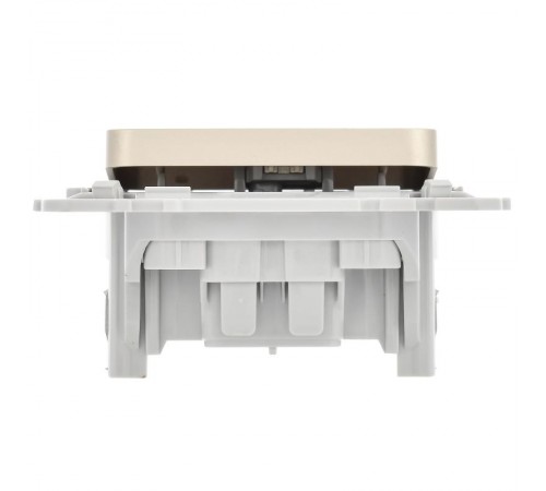 FLITE Выключатель 1-клавишный 10А ВС11-1-0-ФлШ шампань  FI-V10-0-10-1-K37  IEK