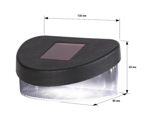 Cветильник садовый декоративный SL-PL8-MNT1 на солнечной батарее, пластик, черный, 5,5 см  Б0018819  ЭРА