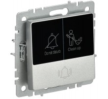 BRITE Кнопка звонка с инд. отел. 10А ВС10-1-9-БрА алюм.  BR-V14-2-10-K47  IEK