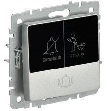 BRITE Кнопка звонка с инд. отел. 10А ВС10-1-9-БрА алюм.  BR-V14-2-10-K47  IEK