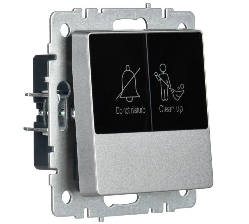 BRITE Кнопка звонка с инд. отел. 10А ВС10-1-9-БрА алюм.  BR-V14-2-10-K47  IEK